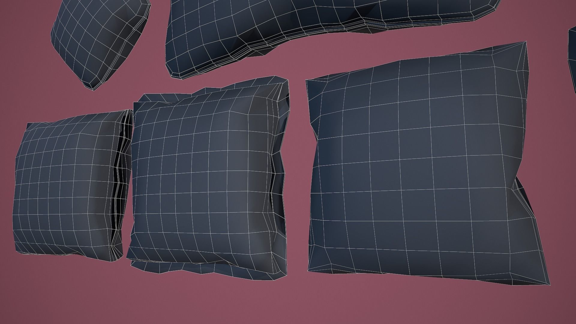35 Game Ready Cushions Low-poly 3D model_26