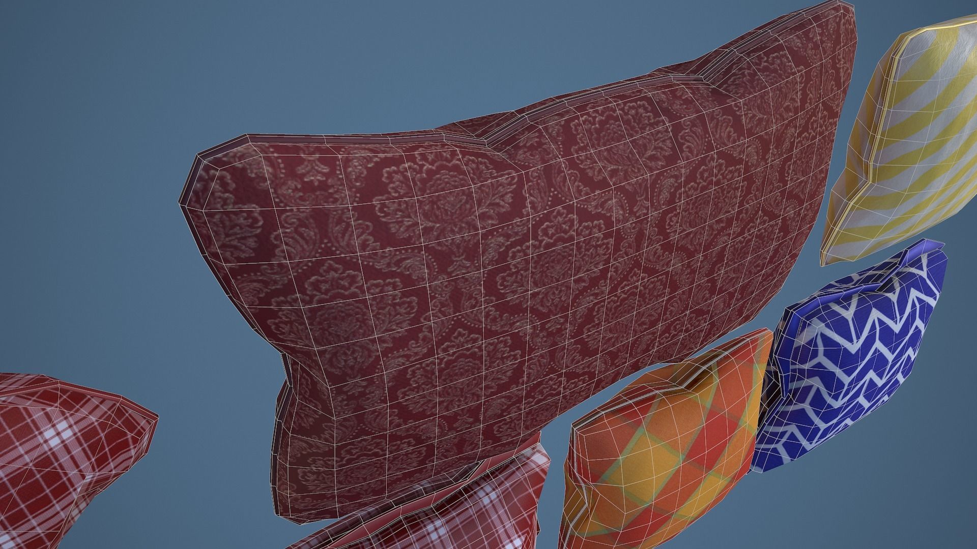 35 Game Ready Cushions Low-poly 3D model_13