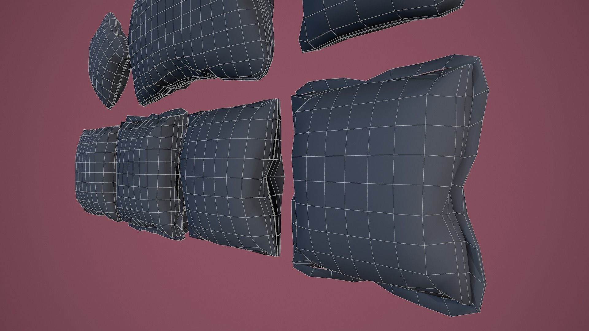 35 Game Ready Cushions Low-poly 3D model_22