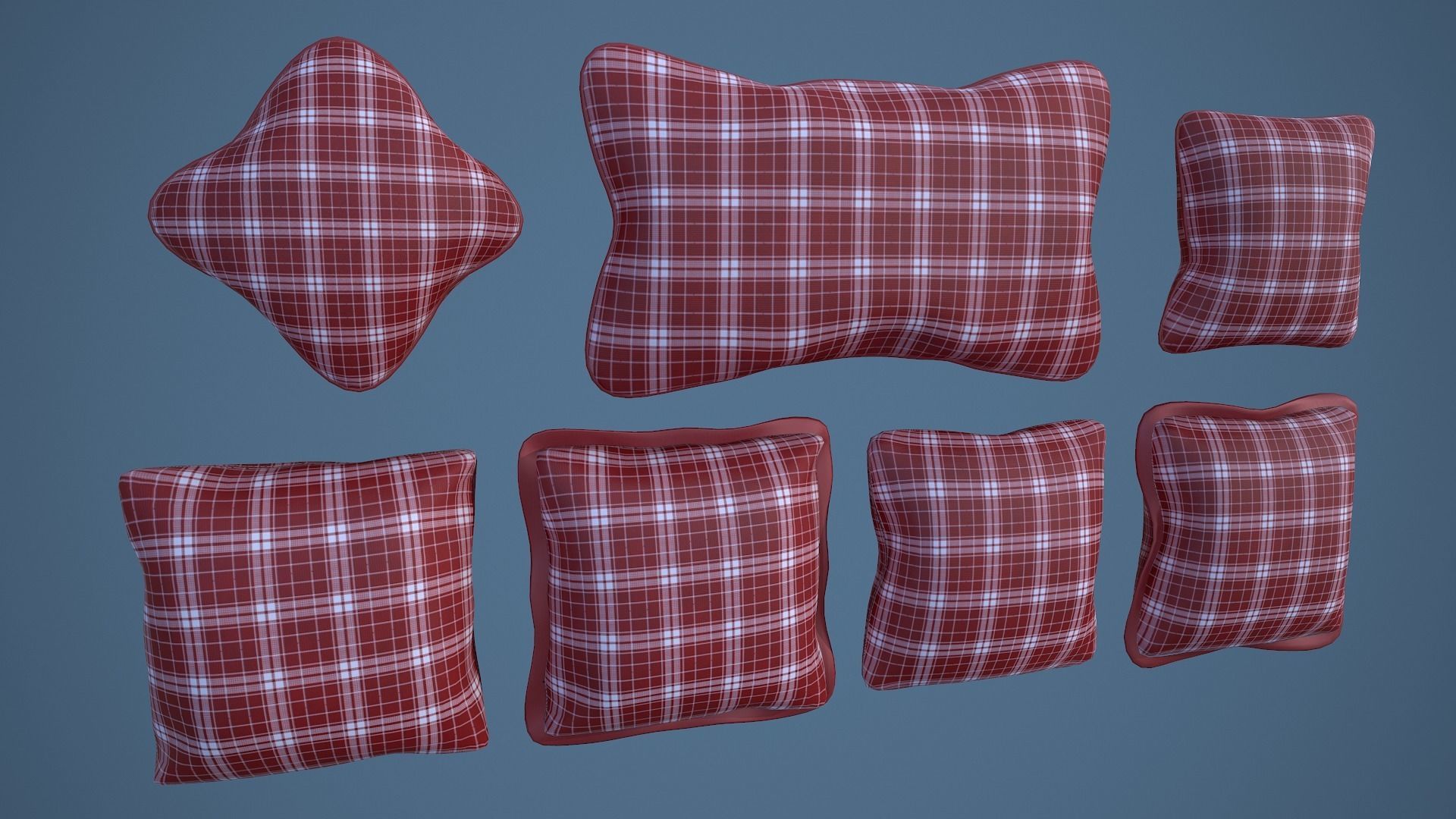 35 Game Ready Cushions Low-poly 3D model_6