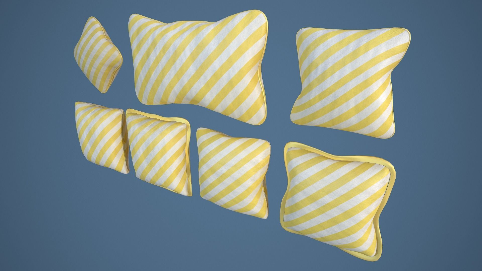 35 Game Ready Cushions Low-poly 3D model_5