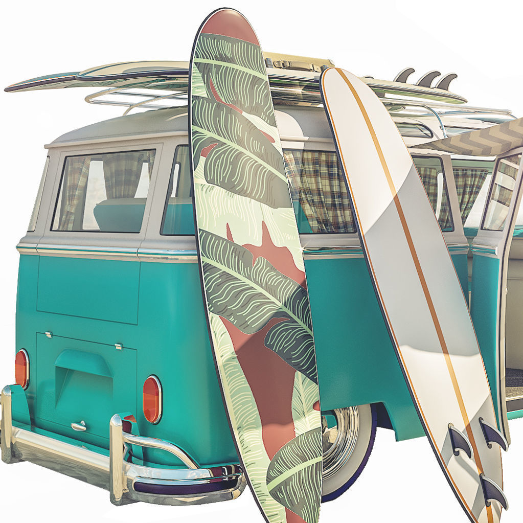 Volkswagen Camper T1 Surfing  3D model_6