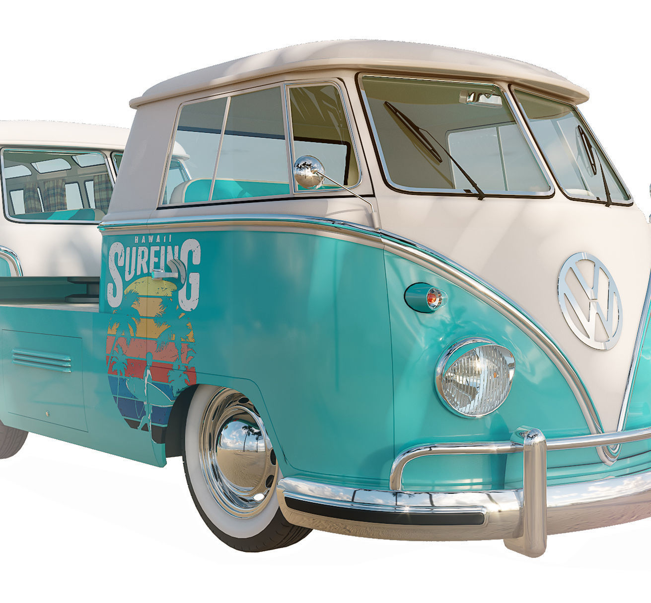 Volkswagen Camper T1 Surfing  3D model_8