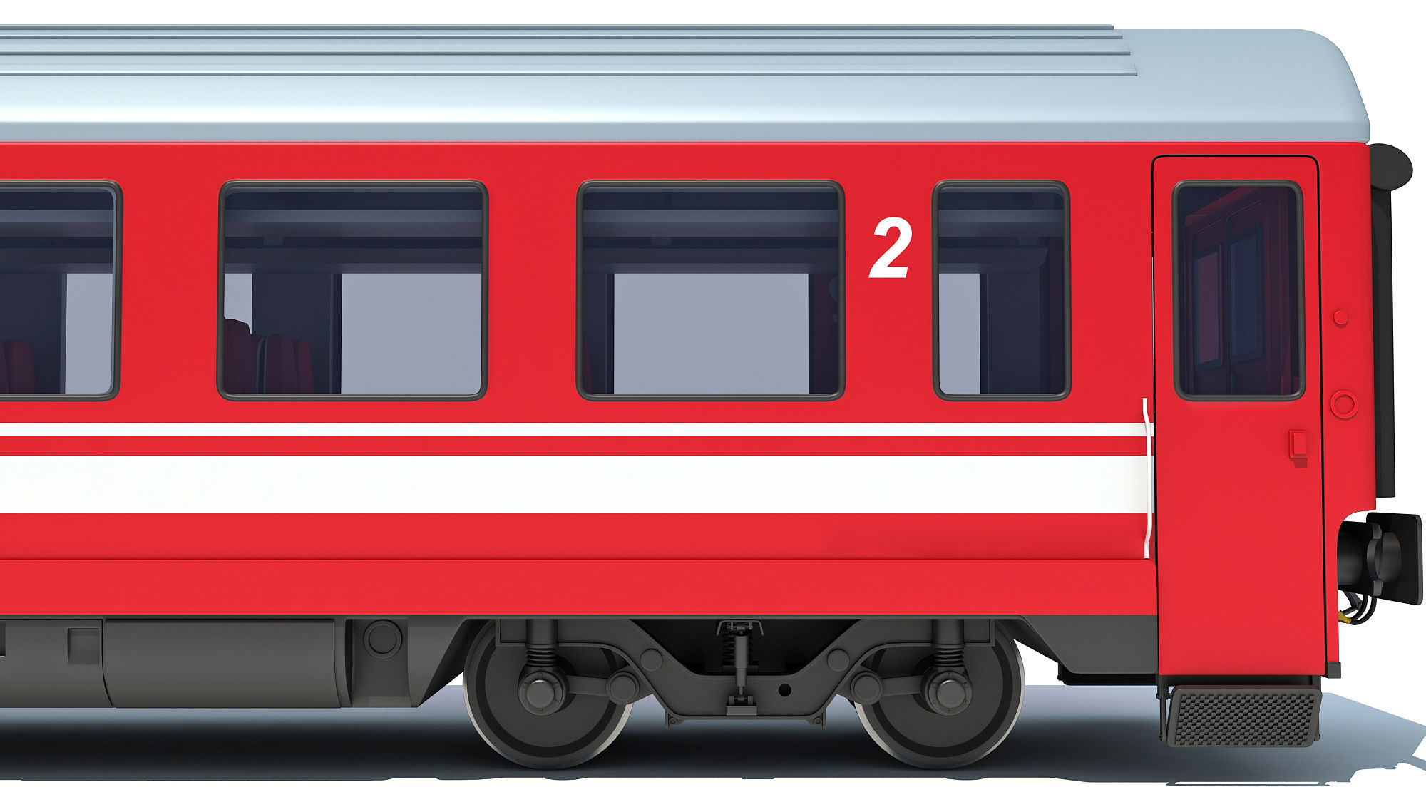 Train Passenger Car V11 3D model_11