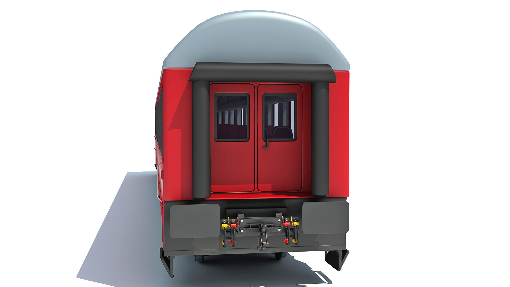 Train Passenger Car V11 3D model_5