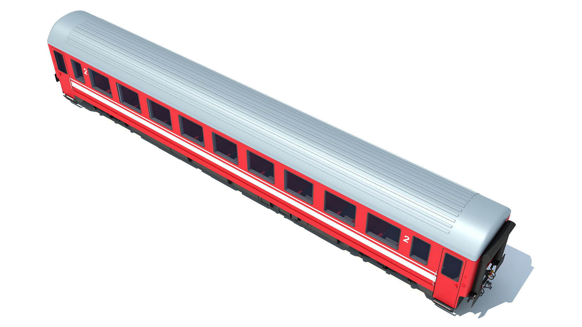 Train Passenger Car V11 3D model_9