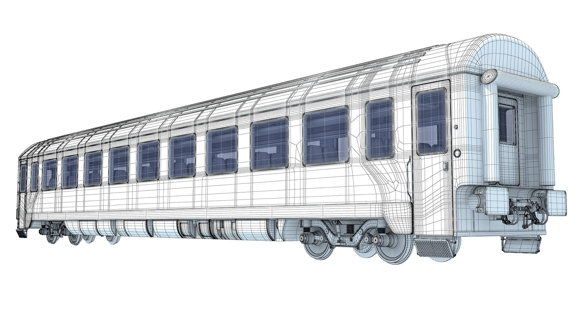 Train Passenger Car V11 3D model_16