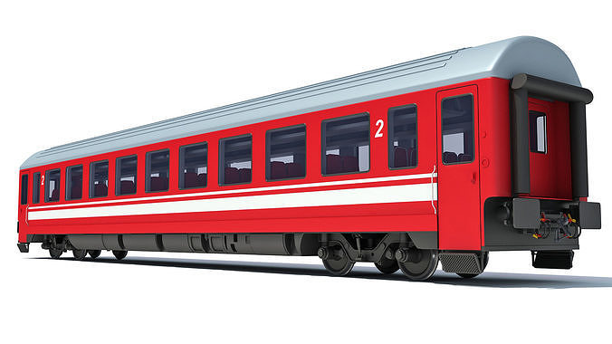 Train Passenger Car V11 3D model