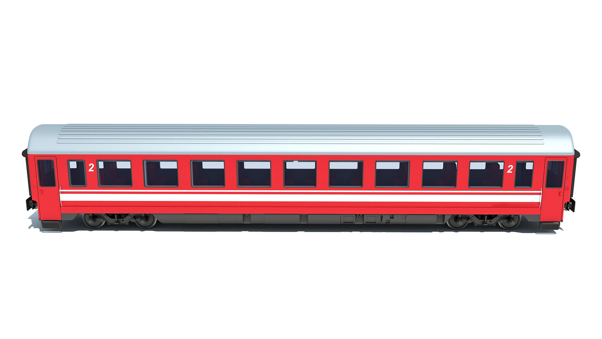 Train Passenger Car V11 3D model_8