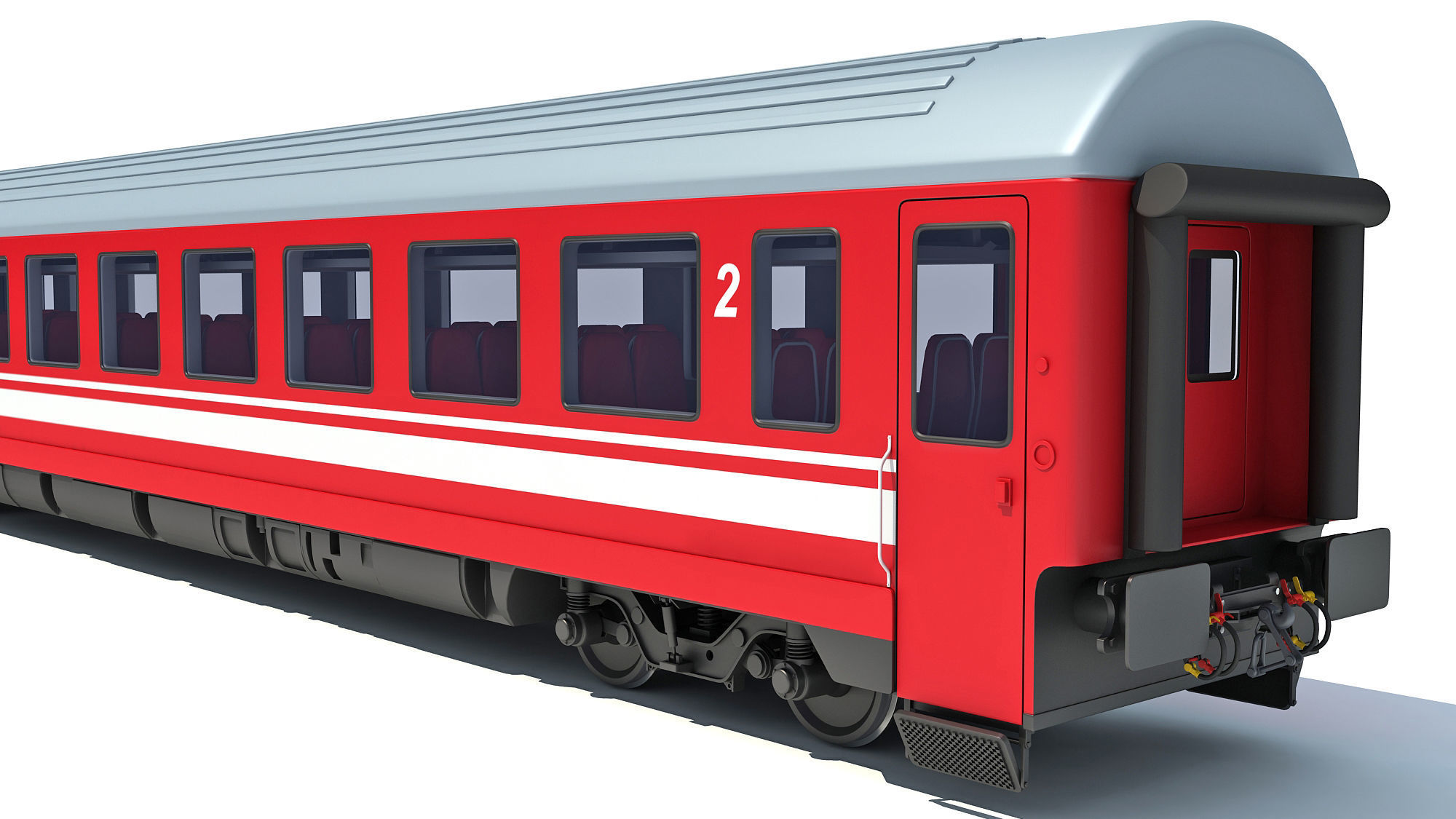 Train Passenger Car V11 3D model_10