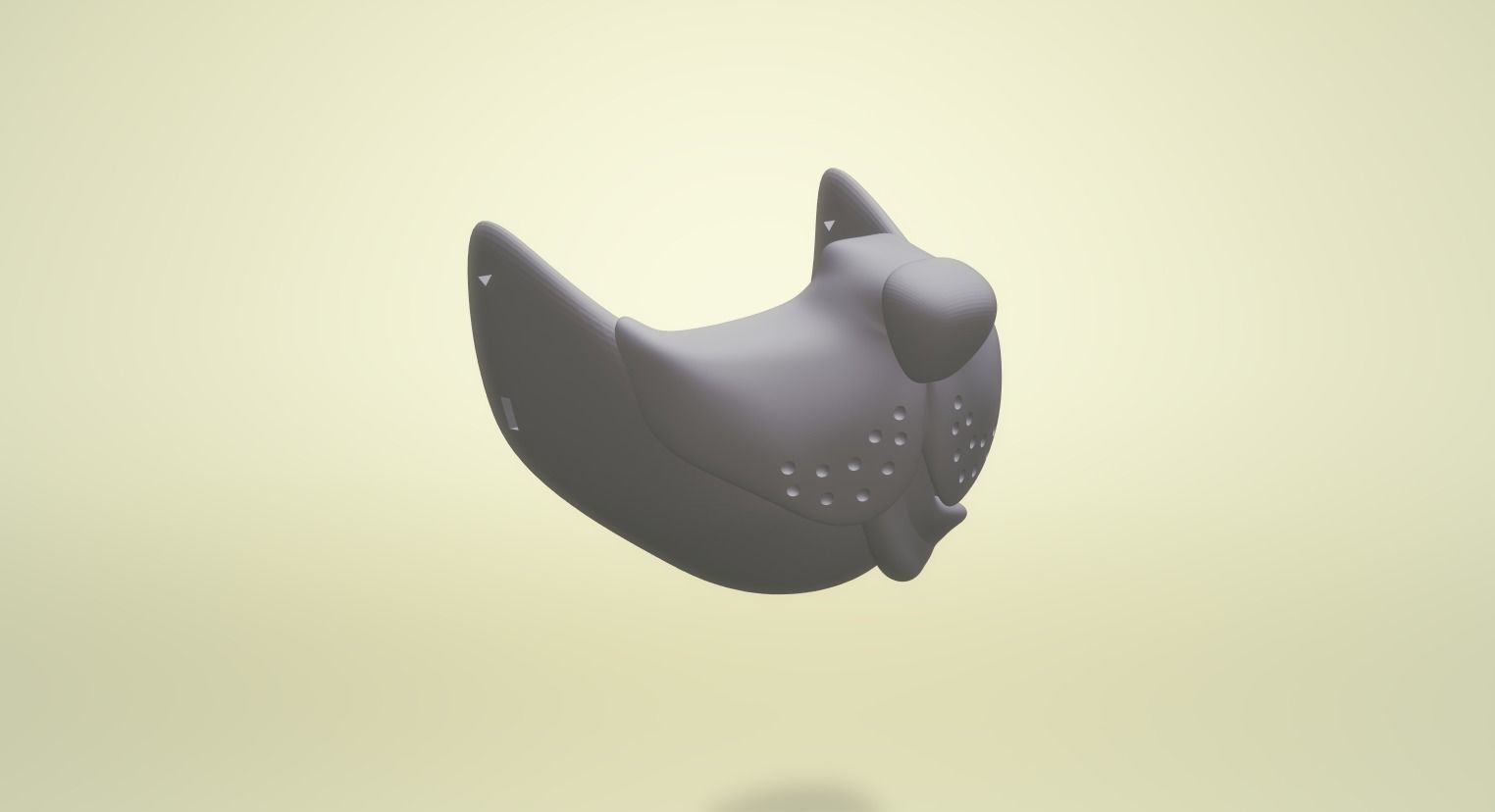 DOG MASK with filter 3D print model_1