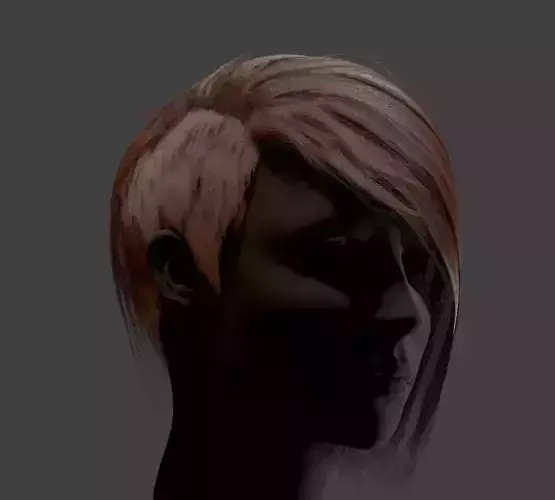 Hair low-poly 3D model