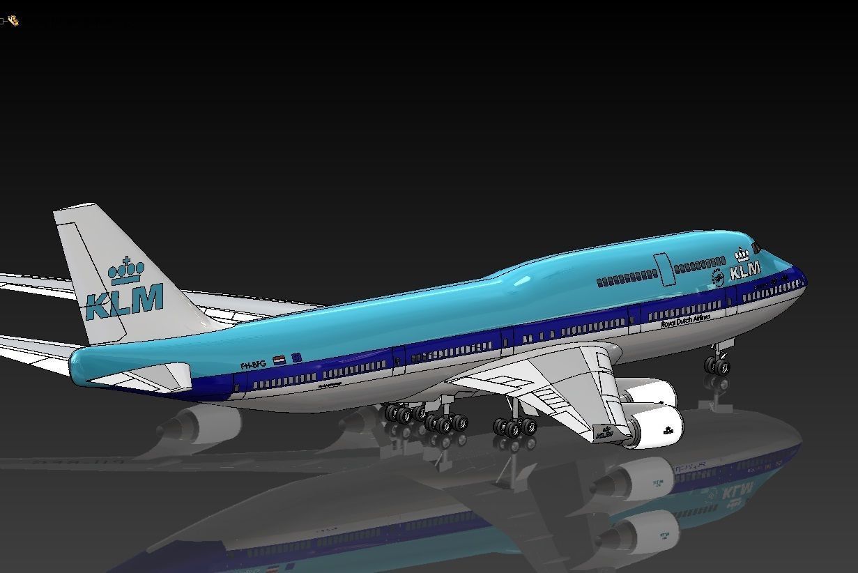 Boeing 747 3D model_7