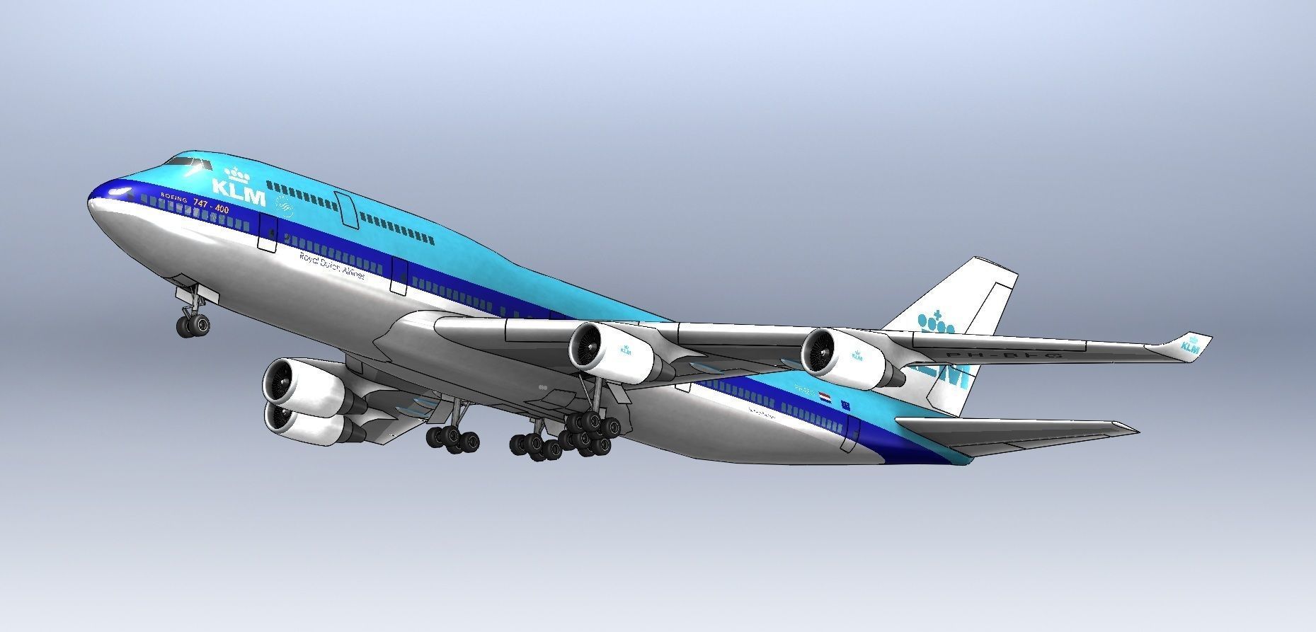 Boeing 747 3D model_1