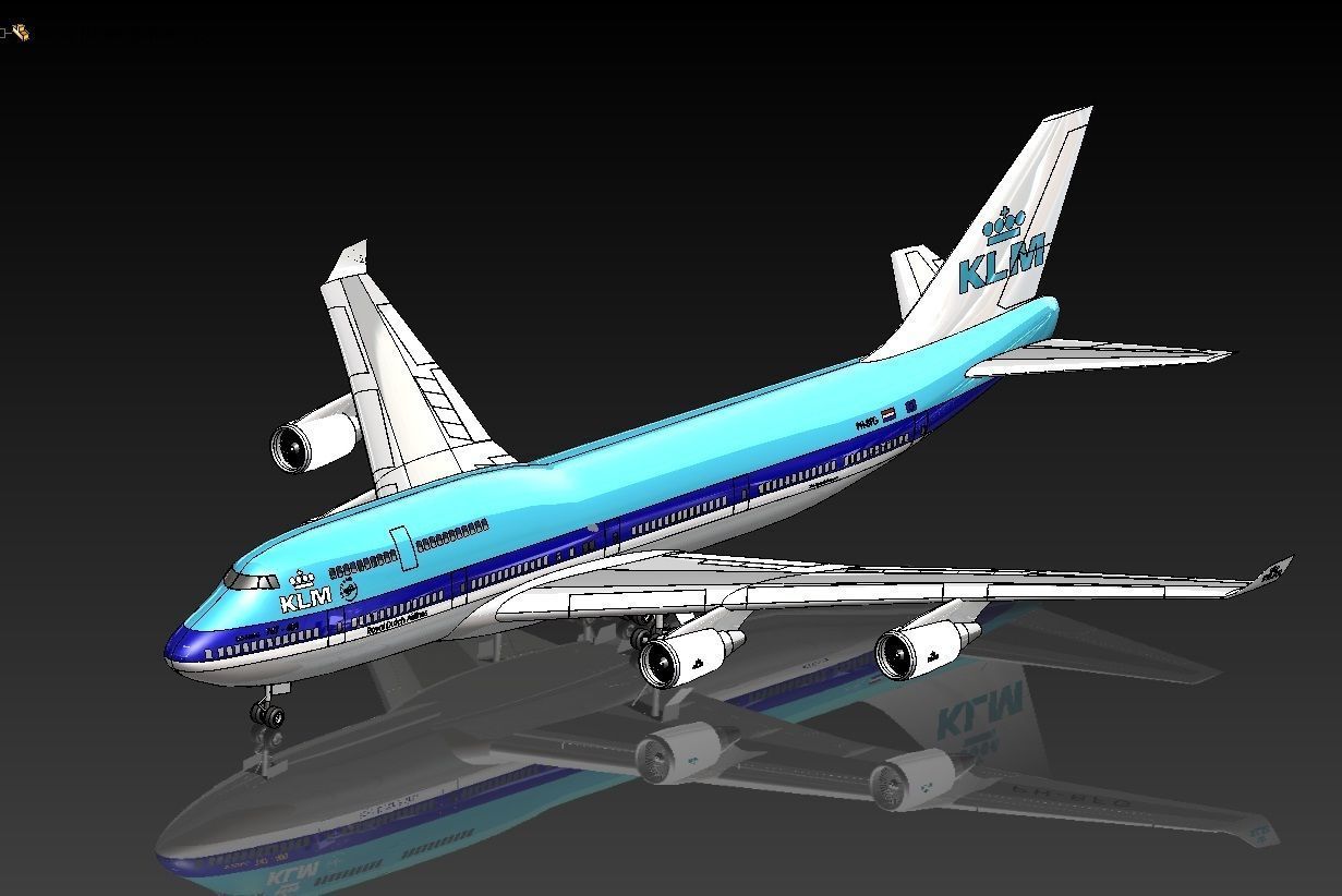 Boeing 747 3D model_9