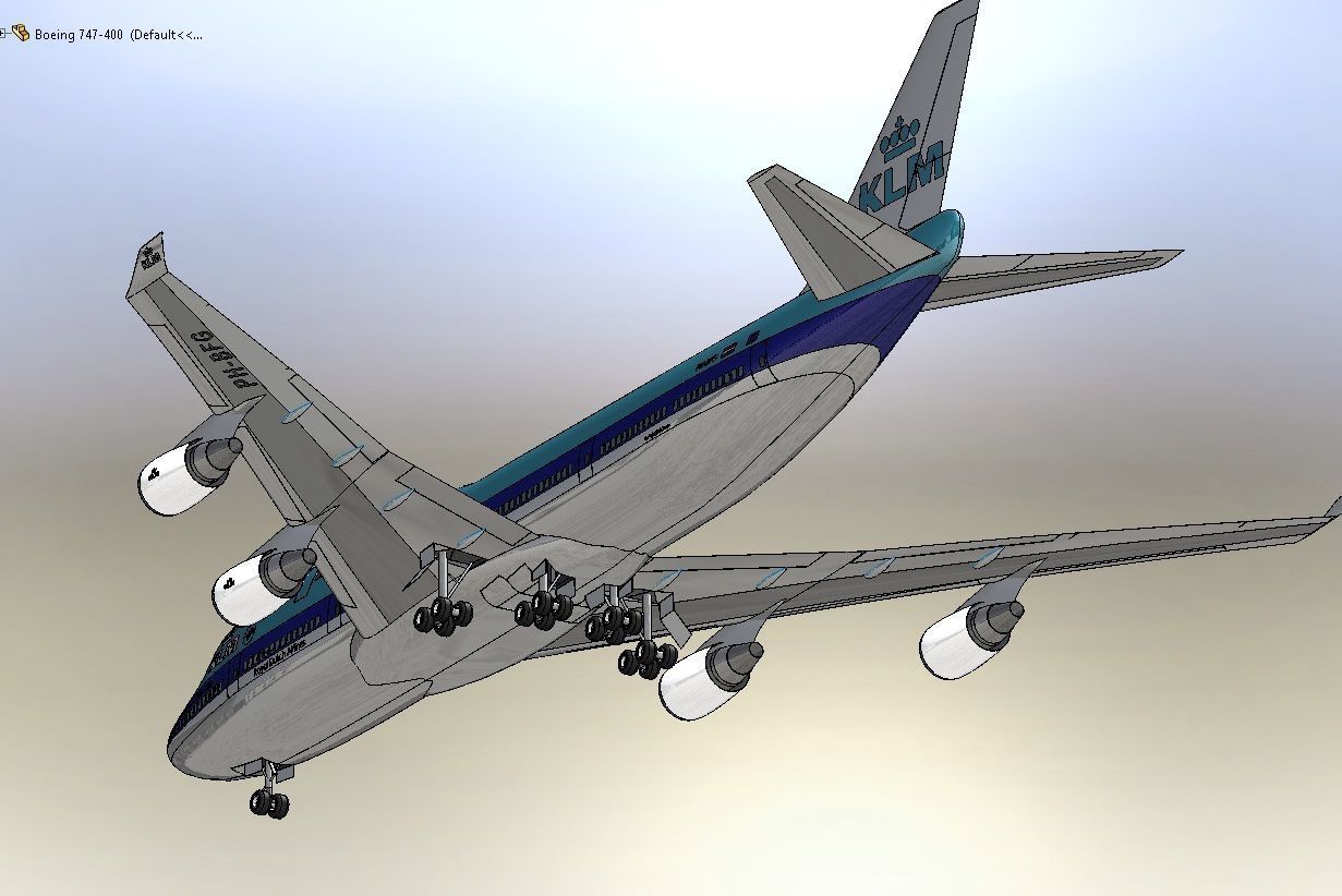 Boeing 747 3D model_5