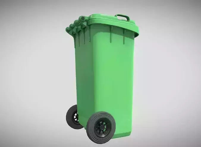 Green Plastic Waste Bin 120 Liters 945x393x480