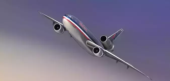 DC-10 american airlines boeing - american airlines boeing - a... 3D model