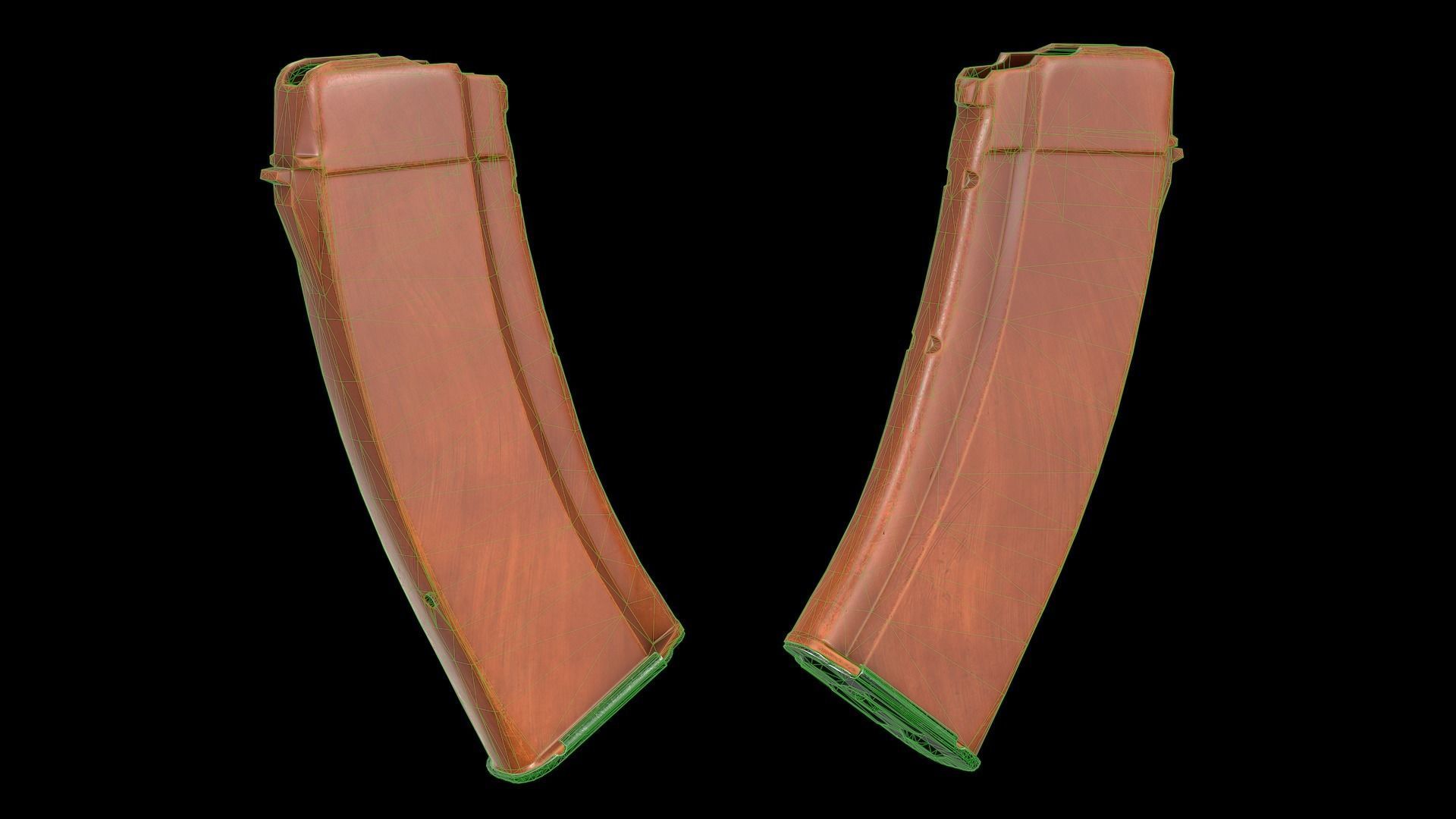 AK - Magazine - AK74 Bakelite Std Low-poly 3D model_9
