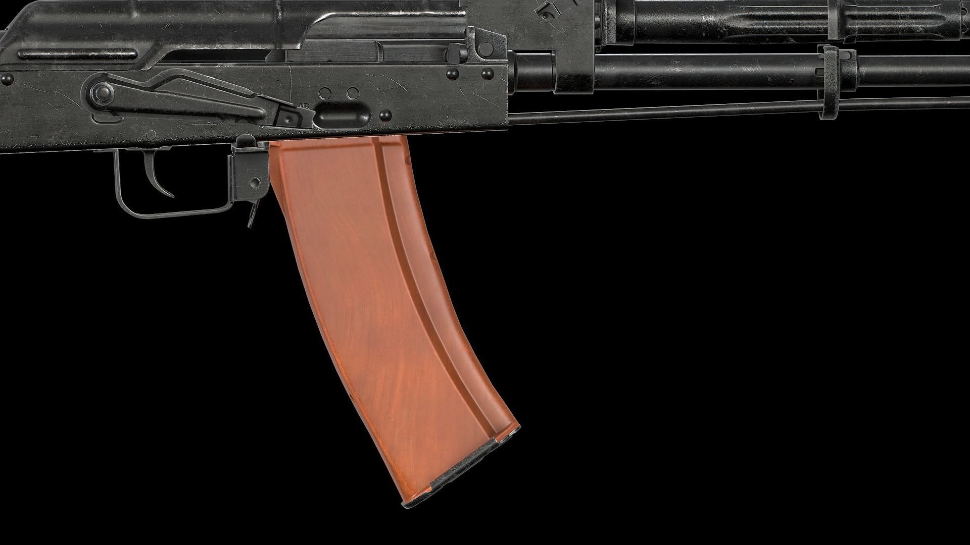 AK - Magazine - AK74 Bakelite Std Low-poly 3D model_11