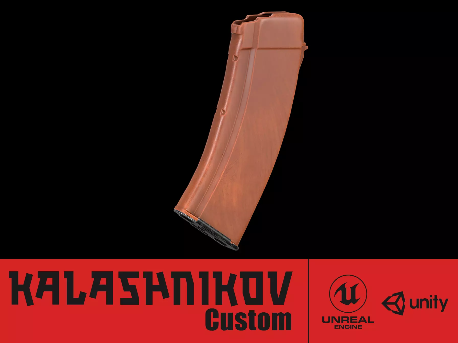 AK - Magazine - AK74 Bakelite Std Low-poly 3D model_0
