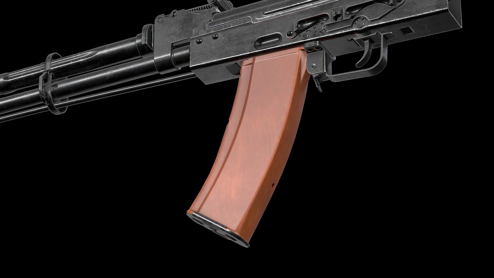 AK - Magazine - AK74 Bakelite Std Low-poly 3D model_14