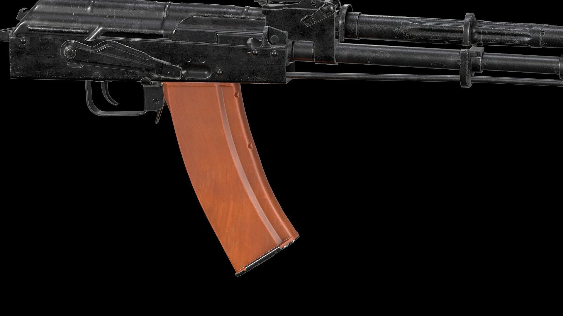 AK - Magazine - AK74 Bakelite Std Low-poly 3D model_12
