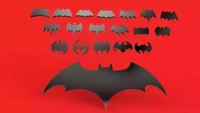 3D batman logos