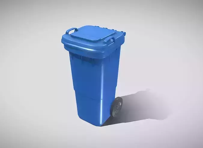 Plastic Waste Bin Blue 60 Liters 945x360x448