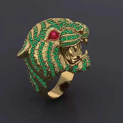 T209- panther Diamond ring