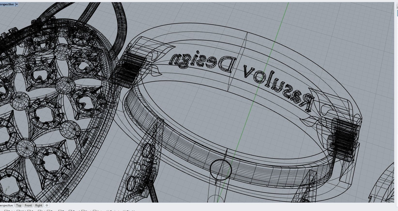 Unique Ring made with the Rhinoceros with a love for women 3D print model_24