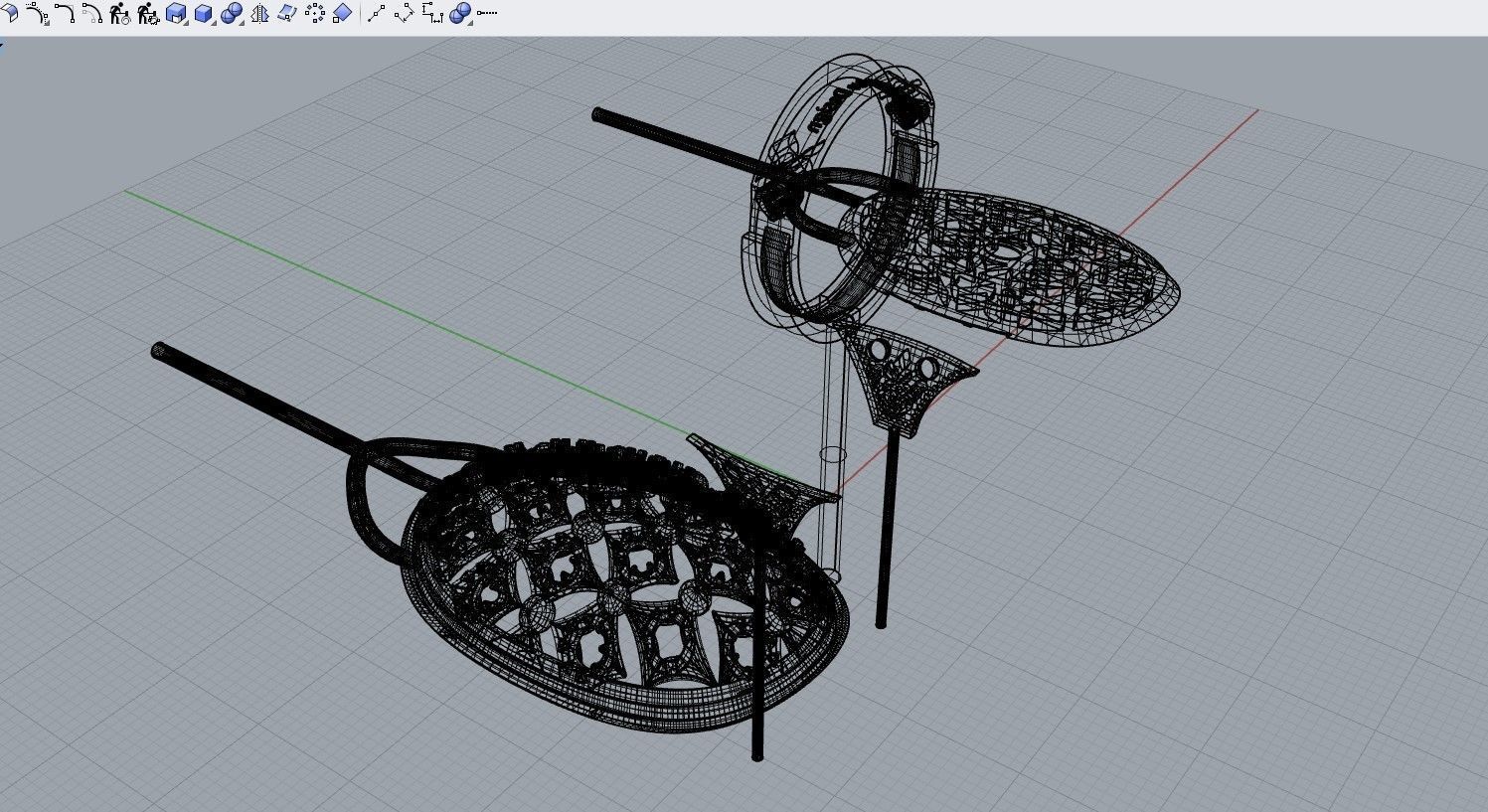 Unique Ring made with the Rhinoceros with a love for women 3D print model_21