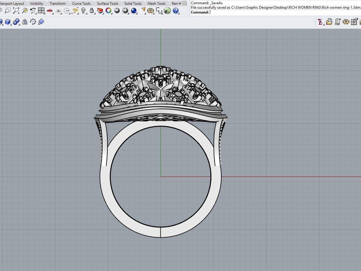 Unique Ring made with the Rhinoceros with a love for women 3D print model_5