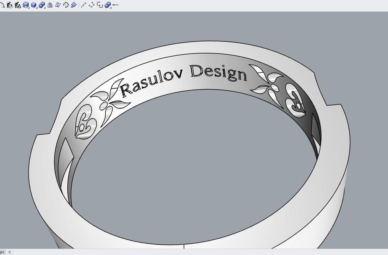 Unique Ring made with the Rhinoceros with a love for women 3D print model_8