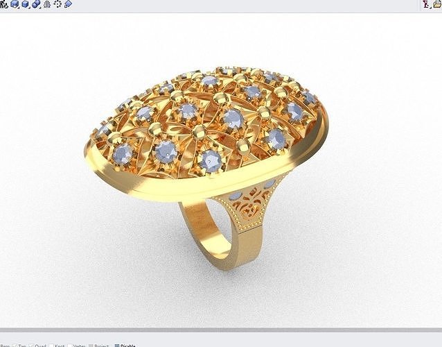 Unique Ring made with the Rhinoceros with a love for women 3D print model