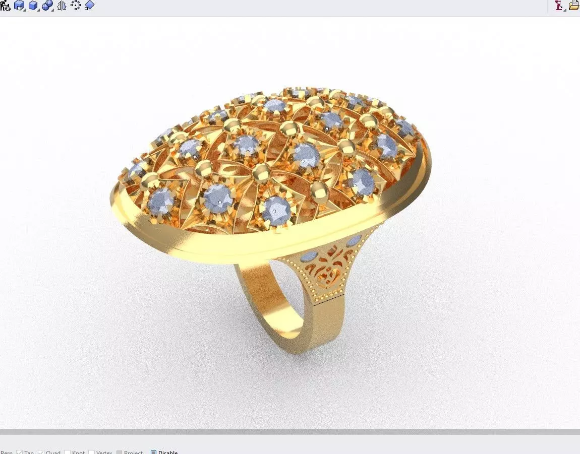 Unique Ring made with the Rhinoceros with a love for women 3D print model_0