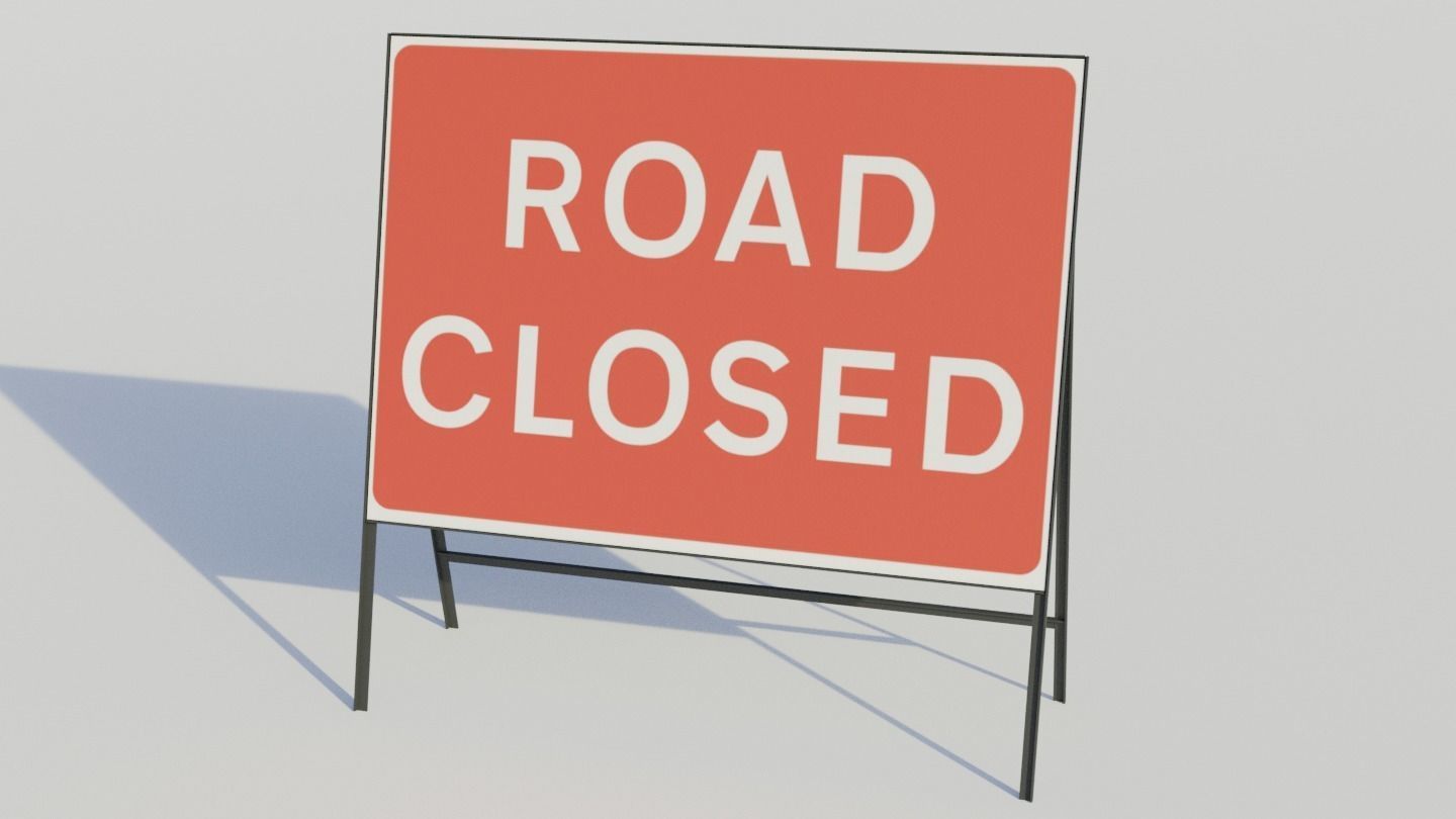 Temporary Traffic Sign - Low-poly PBR Low-poly 3D model_14