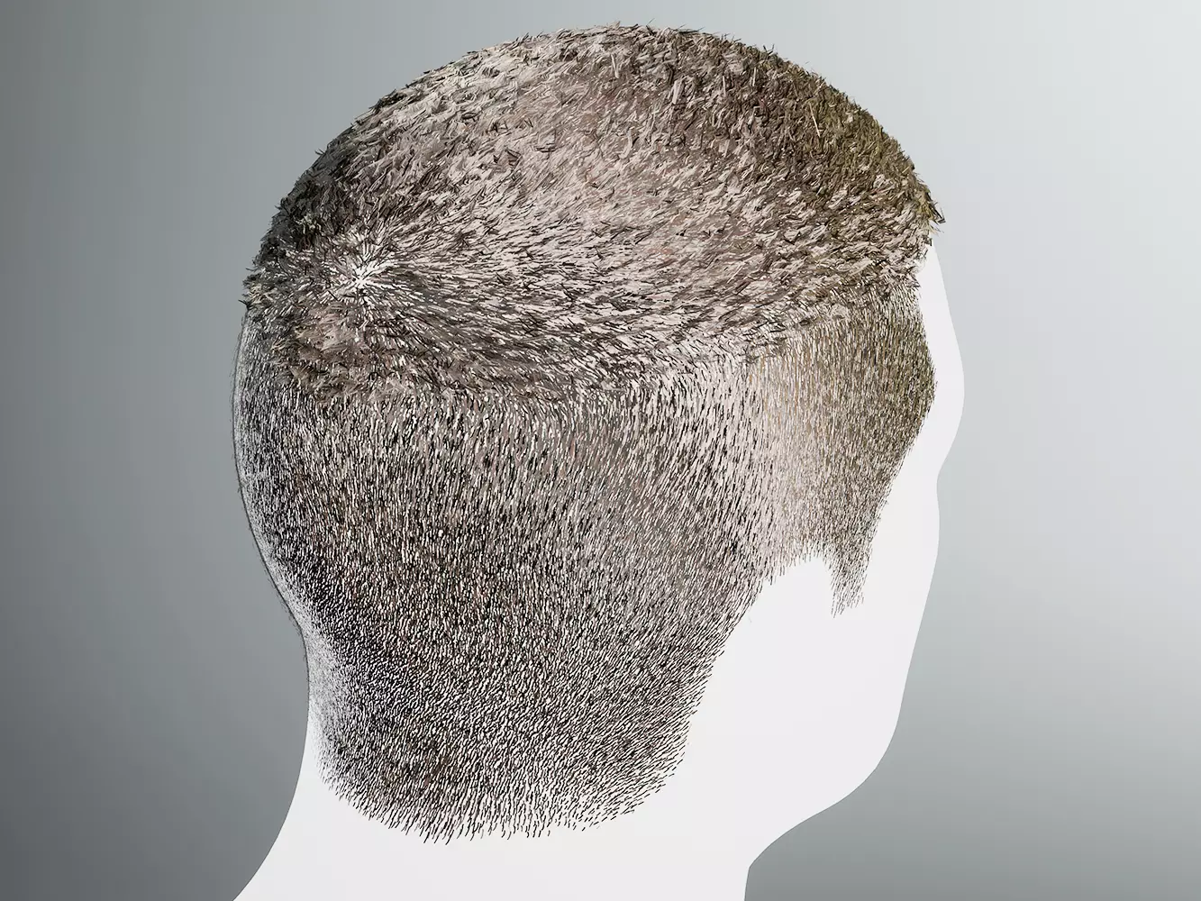 Realtime Male Hair - Short Haircut Low-poly 3D model_0