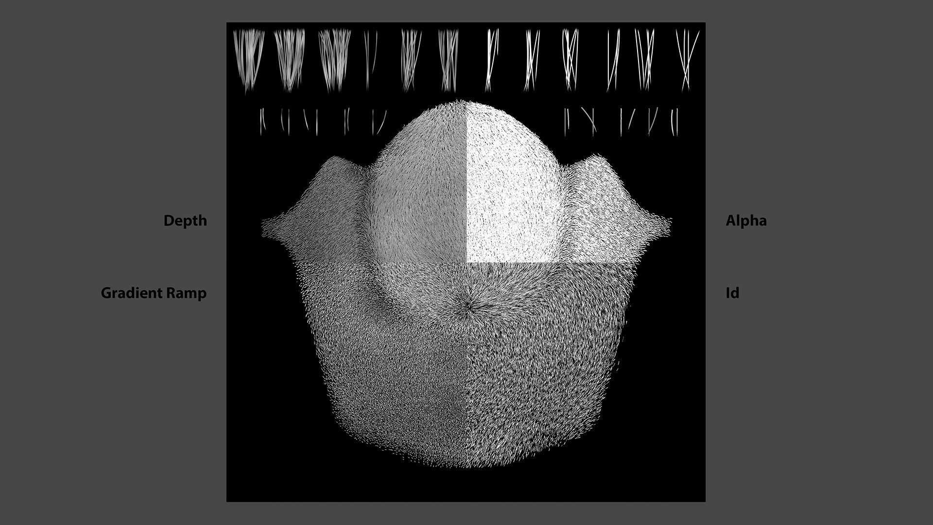 Realtime Male Hair - Short Haircut Low-poly 3D model_5