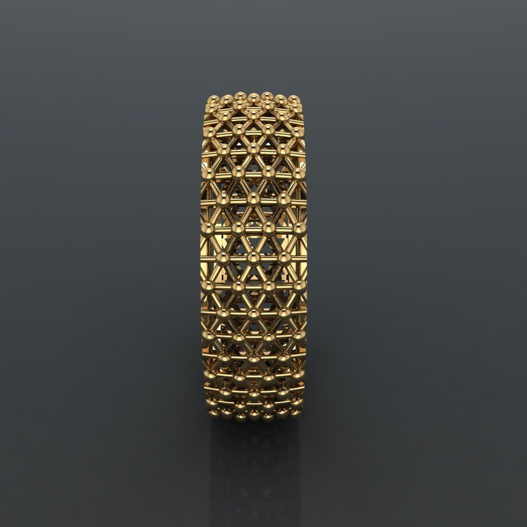 T210- Diamond ring 3D print model_2