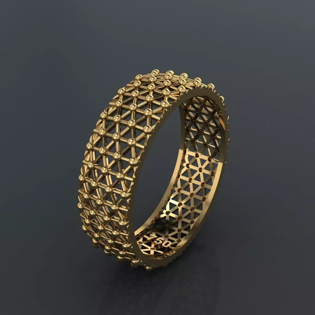T210- Diamond ring 3D print model_0