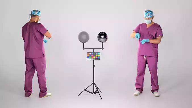 FREE DOWNLOAD Male surgical doctor working 222 Free low-poly 3D model