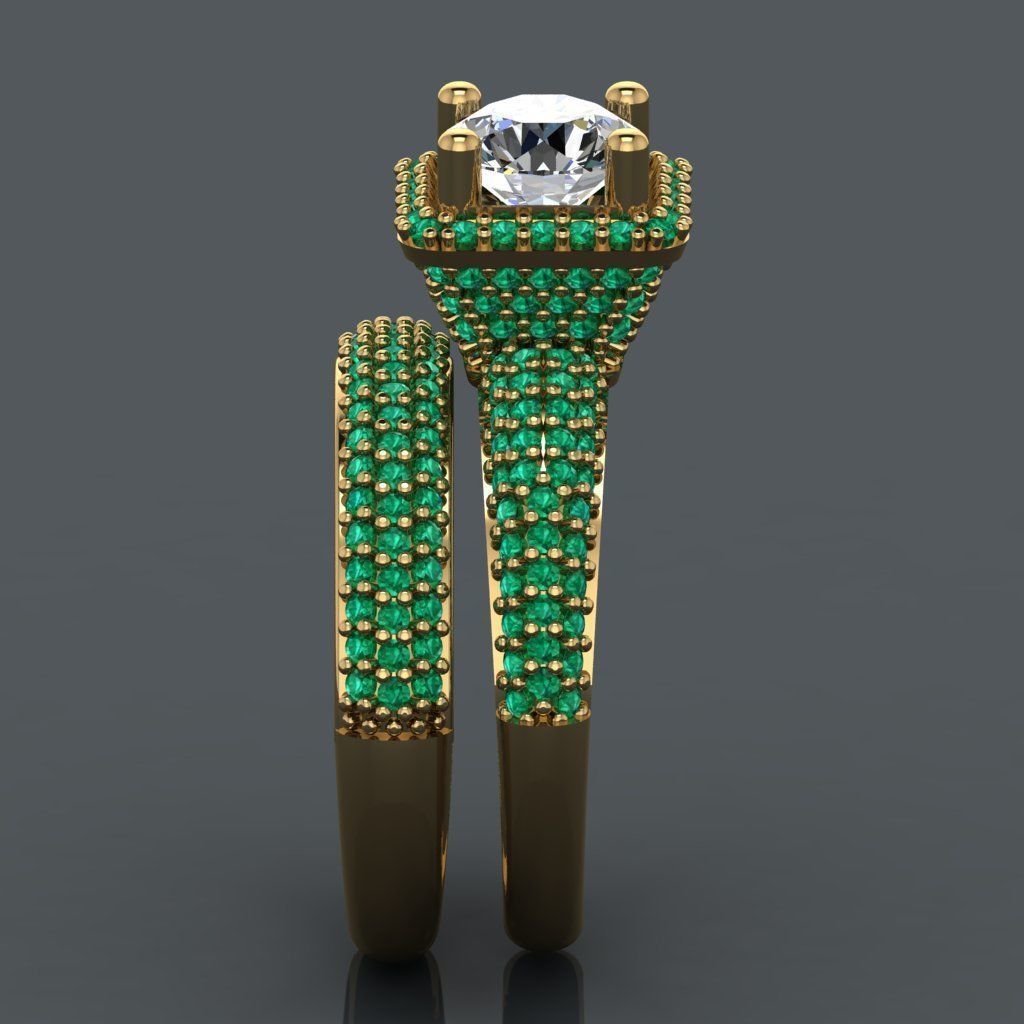 T211- Diamond ring 3D print model_2