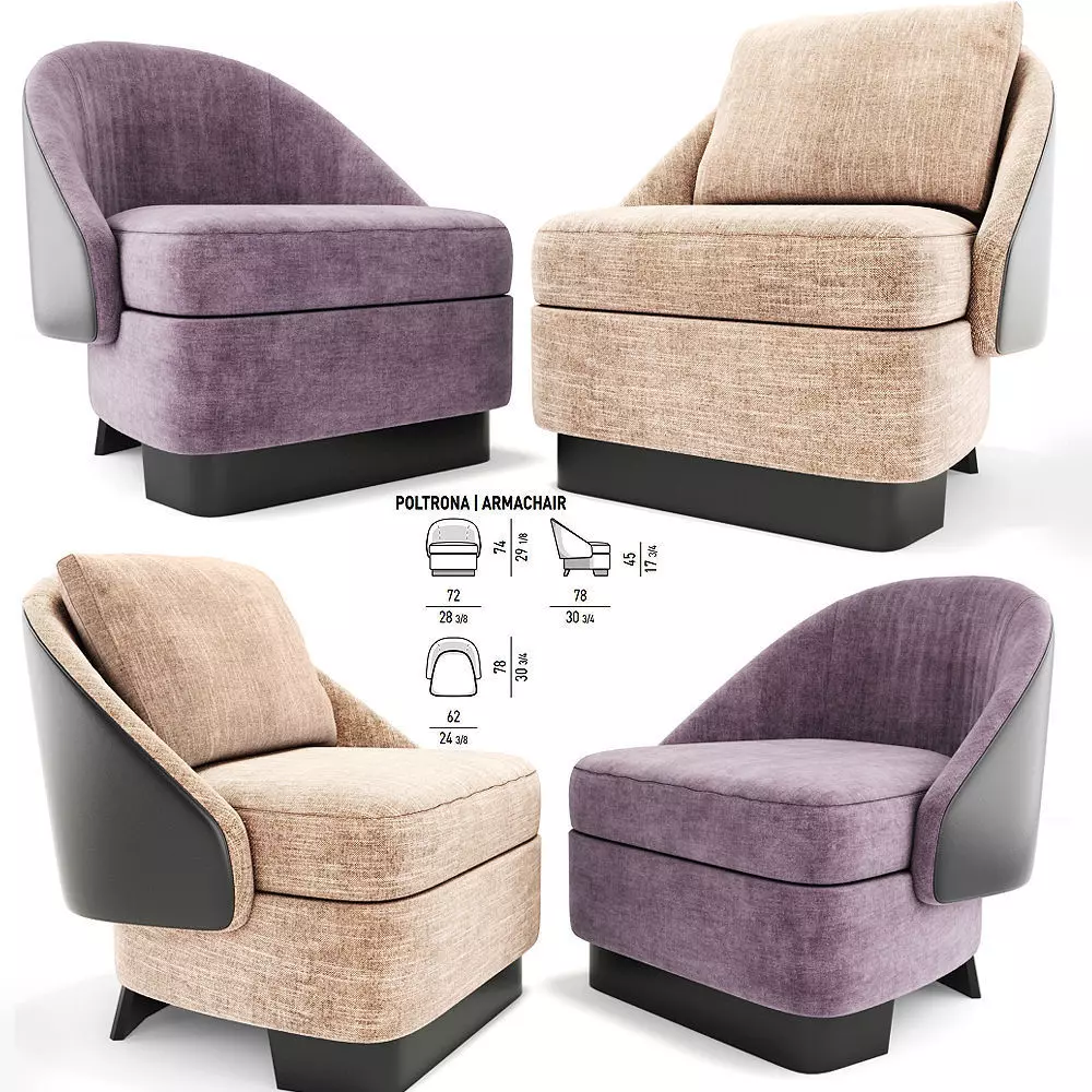 Minotti Lawson Large Armchair 3D model