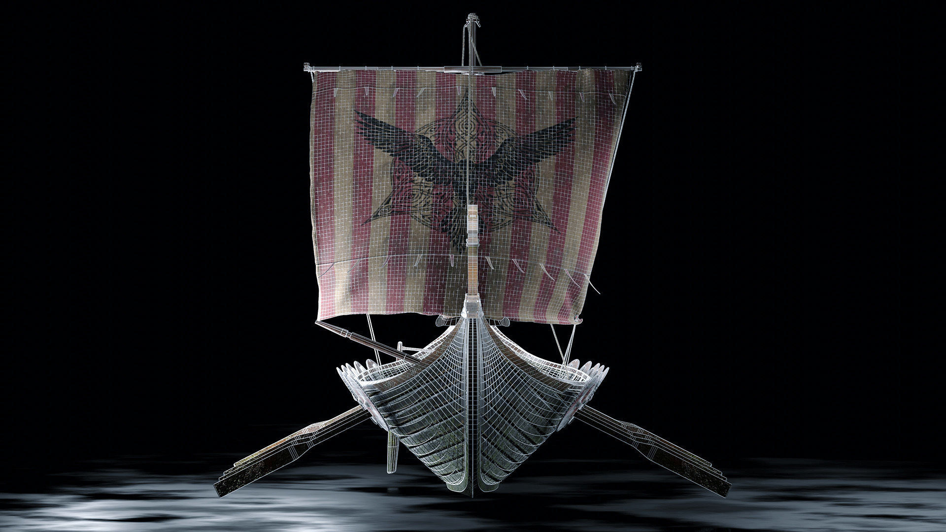 Viking boat - viking ship- longship 3D model_17