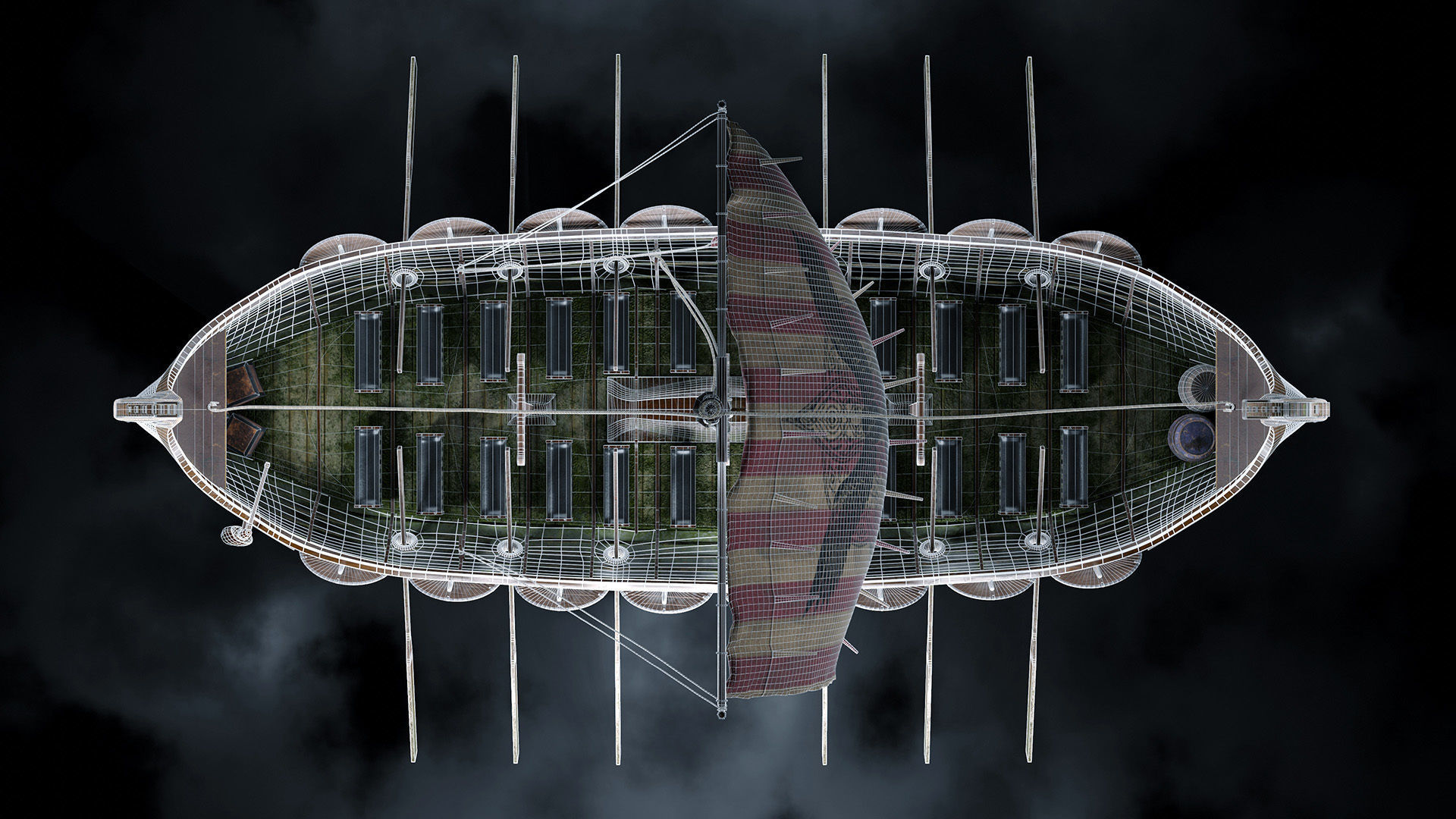 Viking boat - viking ship- longship 3D model_14