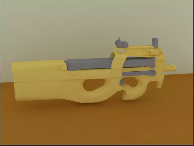 p90 gun 3D model_0