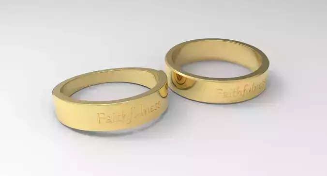 Faithfulness Couple Ring Gold
