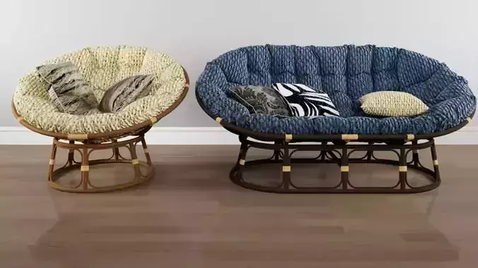 Couch rattan lounge chair