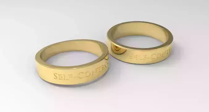Self-Control Couple Ring Gold